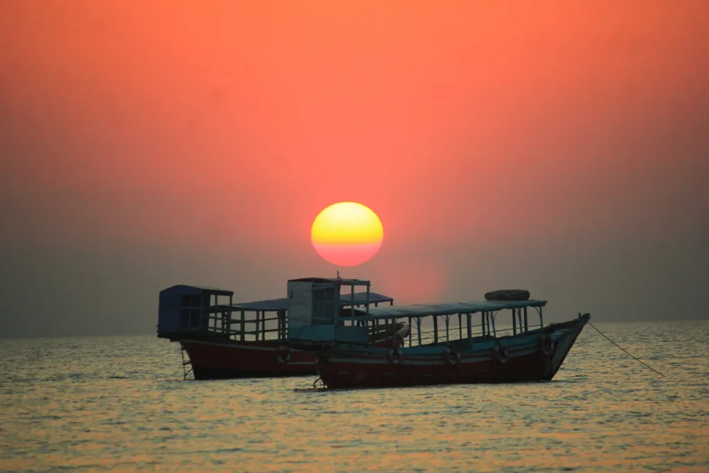 Kuakata sea beach sunset views